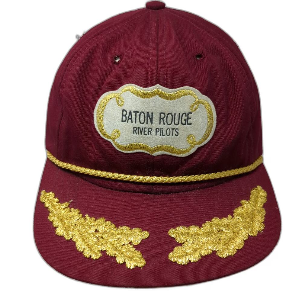 Town Talk 5 Panel Red Hat One Size Scrambled Eggs Rope Baton Rouge River Pilots